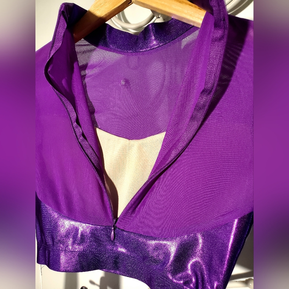 Double Platinum Purple Two-Piece Dance Lyrical Costume Set Size SMALL - Picture 9 of 10